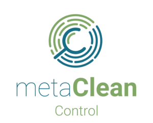 Logotipo de controle do Metaclean